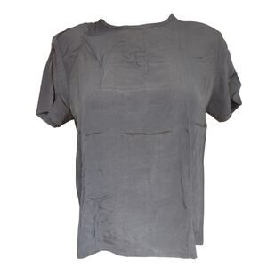 Petite Impressions Women's M Gray Basic Casual T-Shirt